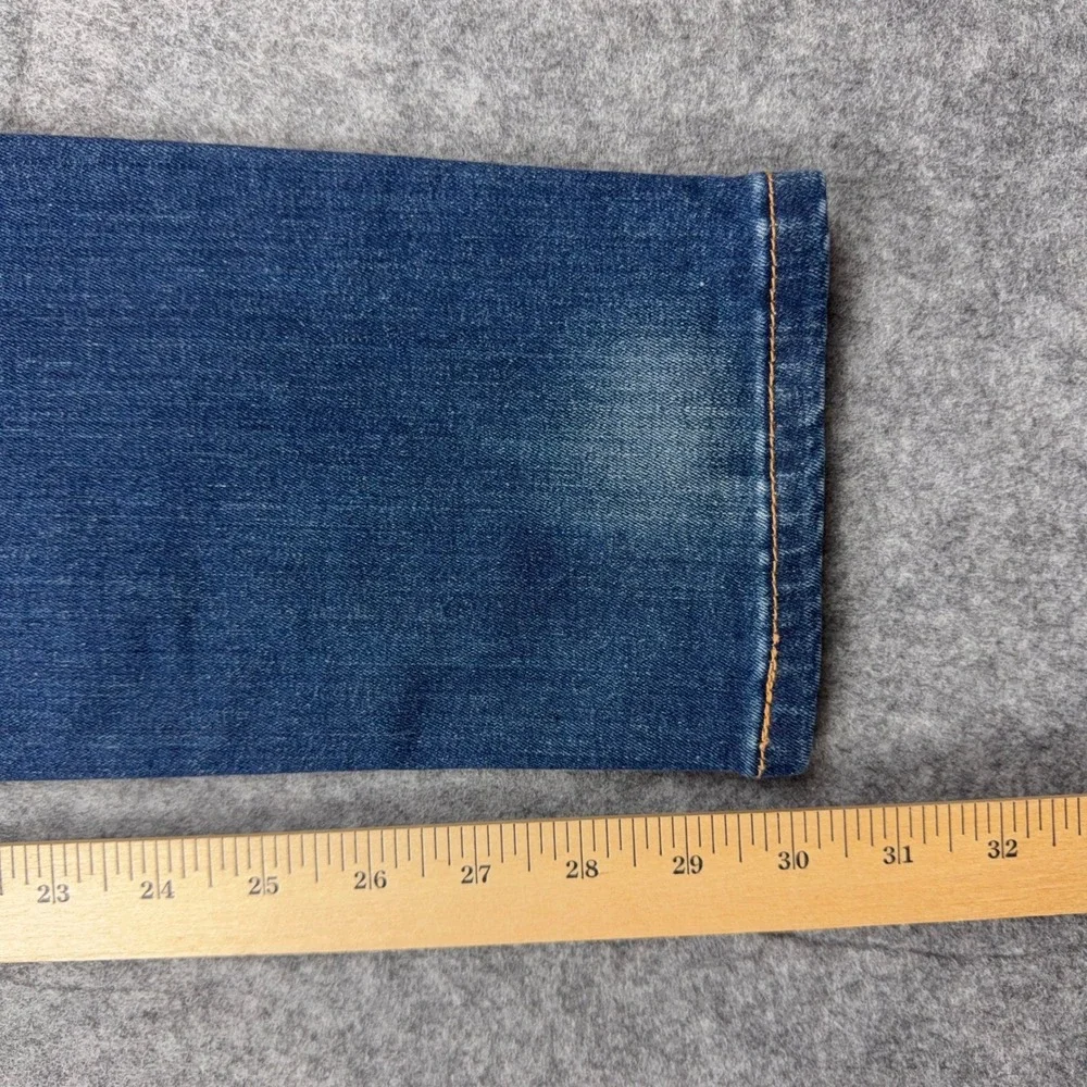 Levi's Jeans Womens 28x30 Blue 524 Too Superlow Skinny Distressed Denim Y2K‎